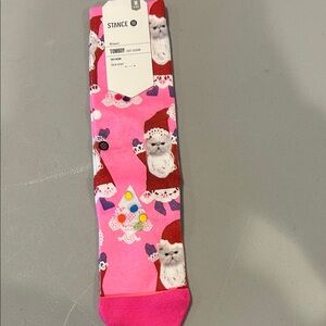 Stance Festive Pink Santa Kids Socks